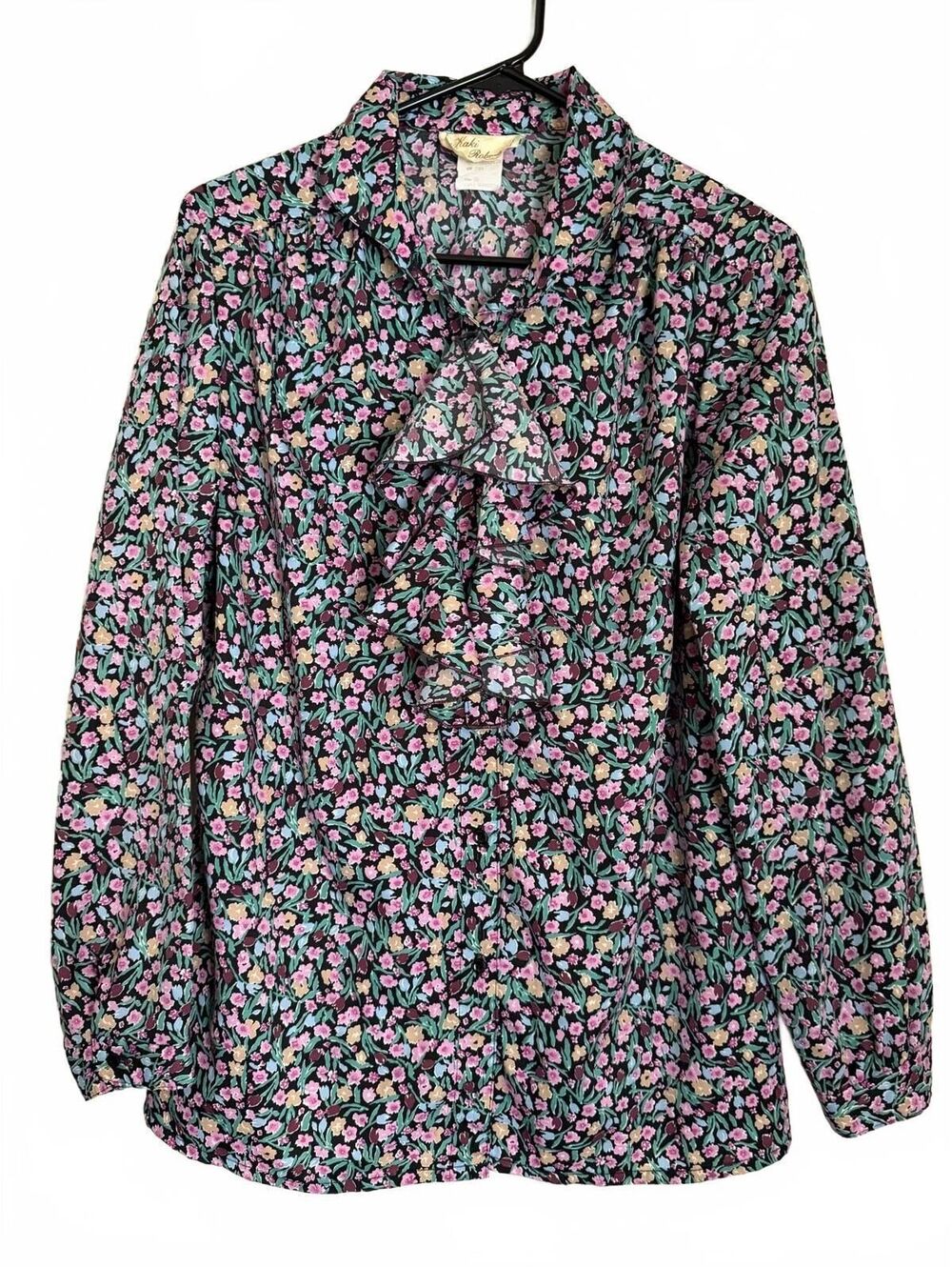 Kaki Roberts California Vintage Women's Blouse Size 38 Medium Large Cottage